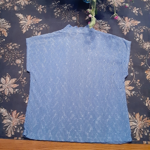 HOST PICK Size L petite Tanjay purple wrinkled stretchy blouse - Picture 12 of 13